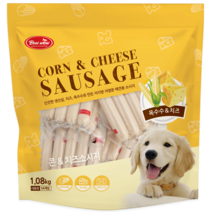 [강아지간식닭고기소세지] 바우와우 강아지 소세지 간식 1.08kg, 콘 + 치즈 혼합맛, 1개