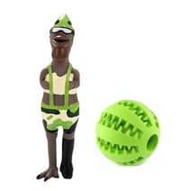 멍지 강아지 장난감 악동 4총사 군인+노즈워크 미니볼, 연두, 1세트