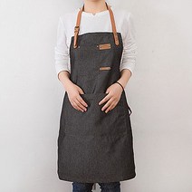 베이킹 도자기 꽃꽂이 고급 앞치마 A, 데님그레이, 1개