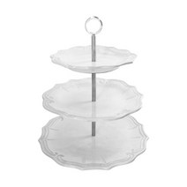 브이비씨까사 인칸토 바로크 3단 케익스탠드 32 x 35 cm, 화이트, 1개
