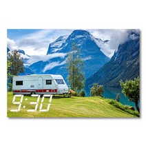 홈마인 LED 캔버스 프린팅 액자 시계 캠핑, 600-HM-CAMPING-18