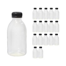 서울패키지 단단한 페트공병 블랙캡, 18개, 500ml
