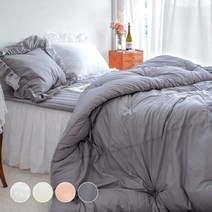 그래이불 부드러운 드레시한 코튼 100 60수 사계절 호텔 차렵이불 + 이불패드 + 베개커버 세트