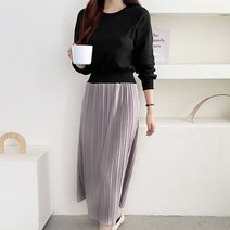 맨투맨 주름 배색 임산부 원피스 R976