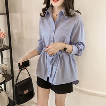 여성용 보르라스 블라우스 포켓 남방 101 CH-2316742