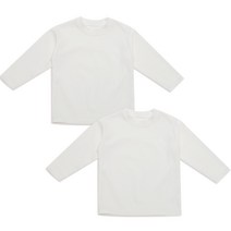 플레이몰 아동용 베이직 사선지 티셔츠 2p