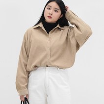 102102 여성용 오버핏 코듀로이 셔츠