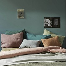 홈앤데코 물로 붙이는 셀프 인테리어 소폭 합지 벽지, 시안블루(c54020-8)