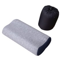 아지오텍스 미니멀 캠핑베개 + 커버 + 파우치, 그레이, 1세트