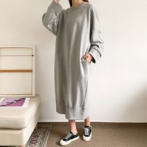 헤이쥬 루즈핏 맨투맨 롱원피스