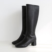 단골언니 여성용 심플 베이직 가죽 롱부츠 바빌론 5.5cm