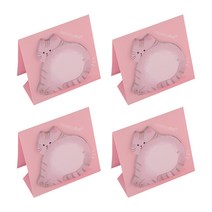 헤비 애니멀 점착메모지, 고양이, 4개