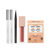 메이시크 3D 핑거팁 타투 아이브로우 틴트 2p + 샤프핏 이지 펜라이너 + 블러리즘 베이크 틴트 + 아이브로우 가이드 세트, 다크브라운(아이브로우 틴트), 딥블랙(펜라이너), 탠저링푸딩(틴트), 1세트