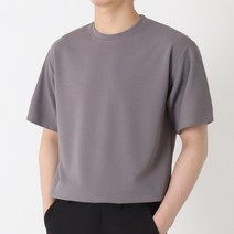 지지블랙 남성용 루시안 주름제로 링클프리 라운드넥 반팔 티셔츠