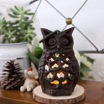 JHCompany 아이언 부엉이 캔들 홀더, 혼합색상