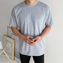 머시따 남성용 20수 무지 라운드 반팔 티셔츠