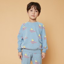 팬콧키즈 아동용 이큅먼트 로고패턴 오버핏 맨투맨