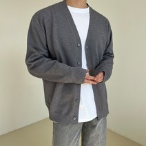 남성용 워셔블 루즈핏 니트 가디건
