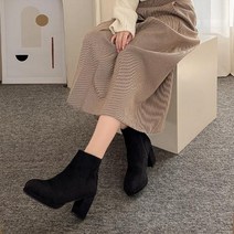 첫걸음 메이미 가보시 앵클부츠 스웨이드 7cm