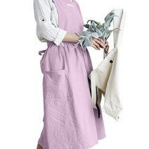 젊은이마켓 린넨 에이프런 모던앞치마 A, 핑크, 1개
