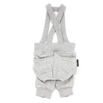 블랭크도그 강아지 기모 멜빵 점프 슈트, GRAY
