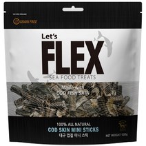 플렉스 씨푸드 져키 반려견 간식 500g, 1개, 대구껍질