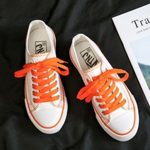 언헤브 여성용 컬러 테두리 캔버스화