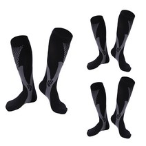 스포츠 등산 양말 3켤레 세트, 블랙