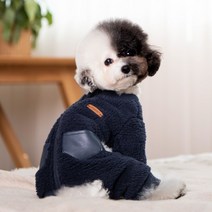 [강아지방수올인원] 멍장군 따뜻한 강아지 초경량 겨울 패딩, 미라클블루
