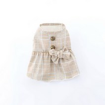파스텔펫 반려동물 댄디 체크 정장, 원피스