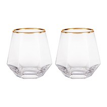 로체스터 샤이닝 언더락 글라스 골드, 2개