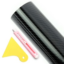 삼에스 ACEPEED 카본스티커 6D 150 x 30 cm + 칼 + 헤라, 랜덤발송(칼, 헤라), 1세트