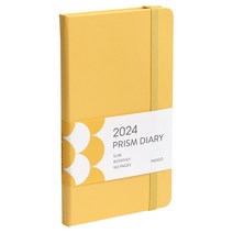 2024 프리즘 슬림 먼슬리 다이어리 날짜형 수첩형 월간, 밀키옐로우