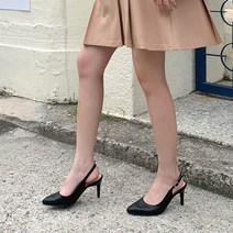 벨레페 파사드 포인티드 앞코 쉐입 여성 슬링백힐 7cm