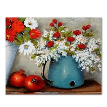 아디코 DIY 페인팅 정물화 명화그리기 50 x 40 cm, 블루화병과 석류(PG53)