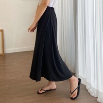 투데이앤룩 밴딩 플레어 롱 스커트
