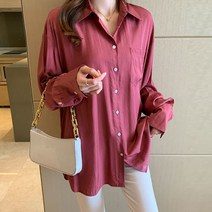 레몬소울 빅사이즈 테리 루즈핏 포켓 셔츠