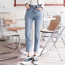 수비진 여성용 슬림 일자 청바지 CP3133