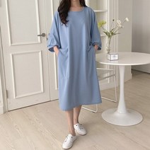 슈가펀 코니스 루즈핏 박스 스퀘어 포켓 원피스