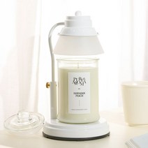 에인디 타이머 화이트 캔들워머 + 소이캔들 750g 세트, 하와이안피치