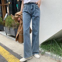 피핀 여성용 원핀턱 와이드 밴딩진 #79302