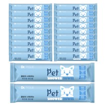 닥터티슈 반려동물 펫 샤워 타월 20p, 혼합색상