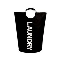 Laundry 패브릭 빨래바구니, 블랙, 1개