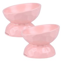 딩동펫 반려동물 베일리 도자기 식기 대형, 핑크, 2개