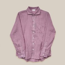 레이먼 남성용 유앤 스트라이프 포켓 셔츠 와이드카라