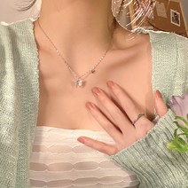 수다쿠 여성용 백진주 LOVE 목걸이 컬렉션 X868