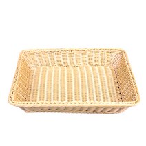 등나무 라탄 디스플레이 직사각 트레이 30 x 20 x 7 cm, 베이지, 1개