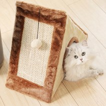 TCR 고양이 스크래쳐 숨숨집 S, 브라운, 1개