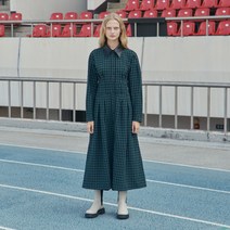 쥬시쥬디 J카라 배색 체크 원피스 JXOP121F