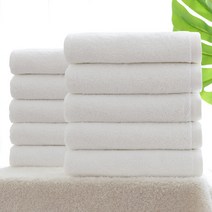 코튼클라우드 호텔수건 150g 30수 코마사, 화이트, 10개